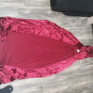 a red suede cape